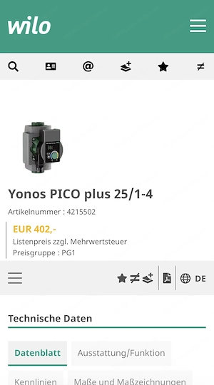 Umwälzpumpe WILO Yonos PICO plus Bild 2