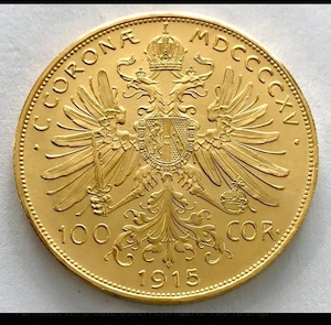 Verkauft wird eine österreichische 100 Kronen Goldmünze mit der Jahreszahl 1915.  Erbstück  Bild 2