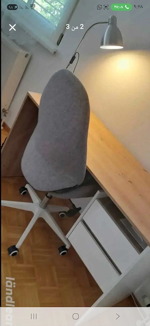 Schreibtisch mit drehstühl Bild 2