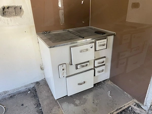 Nostalgischer Holzherd   Küchenherd (Weiß) - Perfekt für Hütte oder Landhaus! Bild 3