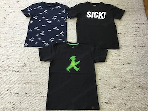3 coole T-Shirts im Paket Gr. 152, neuwertig s.B+T