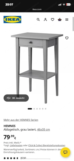 Ikea Hemnes Ablagetisch Bild 3