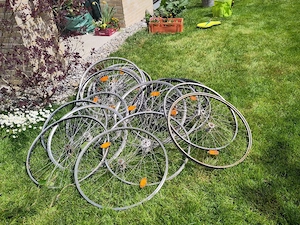 20 Fahrradfelgen zu verschenken