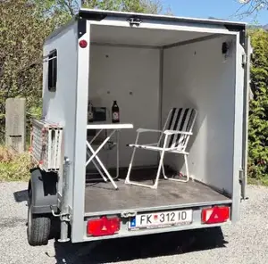 Kofferanhänger für mehrere Verwendungen z.B. als Motorradtransporter oder Minicamper Bild 4