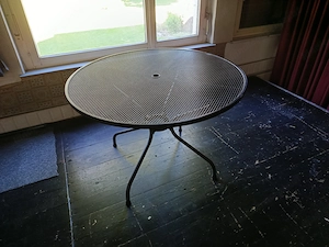 Garten Tisch aus Stahl Schwarz beschichtet Bild 2