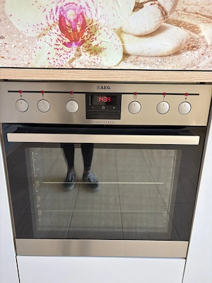 2 teilige küche mit aeg herd backofen dunstabzug  und  geschirspüler   h, 270 cm br,199cm  ti, 60 c  Bild 3