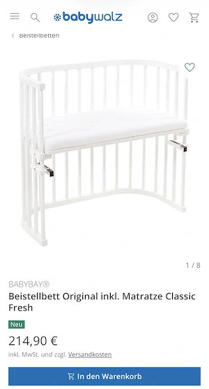 Beistellbett Babybay NEU