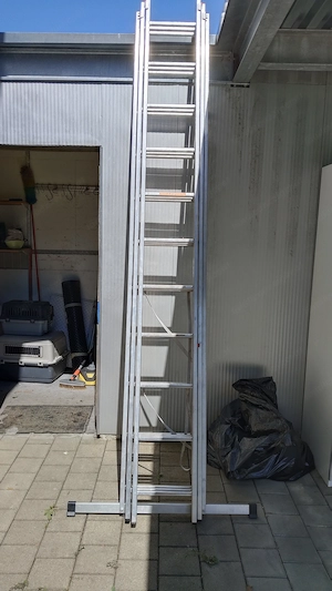 Alpe Hymer Alu-Mehrzweckleiter dreiteilig 40047 3x11 Sprossen