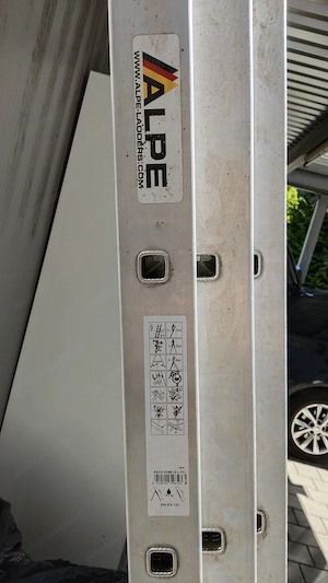 Alpe Hymer Alu-Mehrzweckleiter dreiteilig 40047 3x11 Sprossen Bild 2