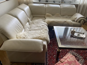 Elegantes ZÜCO Leder Sofa, cremefarben - sehr guter Zustand Bild 4