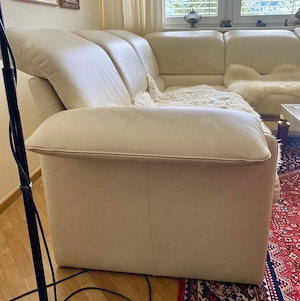 Elegantes ZÜCO Leder Sofa, cremefarben - sehr guter Zustand Bild 5