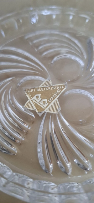 Vintage Kristall Untersetzer Bild 4
