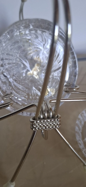 Vintage Kristall Untersetzer Bild 3