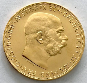 Verkauft wird eine österreichische 100 Kronen Goldmünze 