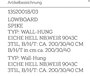 Xora LOWBOARD 200 30 40 cm 1 Schublade Bild 3