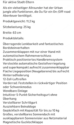 Kinderwagen Mountain-Buggy "Urban Jungle" Bild 10