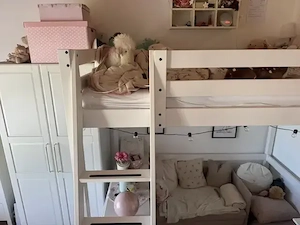 Hochbett weiss 140 x 200cm IKEA Bild 3