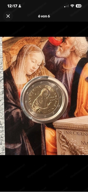 2 Euro San Marino 2024 - Ghirlandaio - NEU - Top Zustand im Original Folder OVP Bild 6