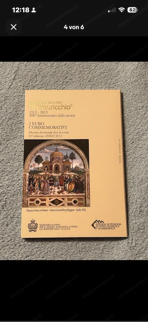 2 Euro San Marino 2013 - Pinturicchio - TOP Zustand im Original Folder OVP Bild 4