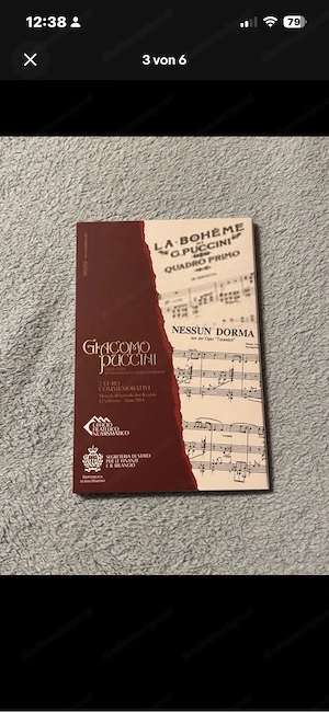 2 Euro San Marino 2014 - Giacomo Puccini - TOP Zustand im Original Folder OVP Bild 4