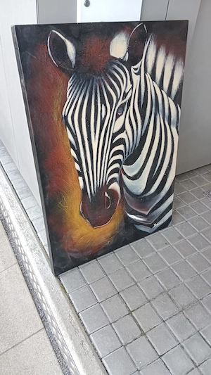 Zebra auf Leinwand