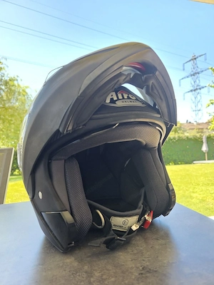 Airoh Klapphelm schwarz Größe L | Sonnenvisier | sehr guter Zustand + Nierengurt Bild 4