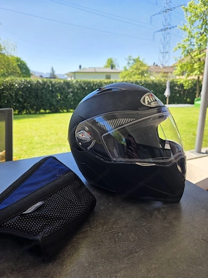 Airoh Klapphelm schwarz Größe L | Sonnenvisier | sehr guter Zustand + Nierengurt Bild 2