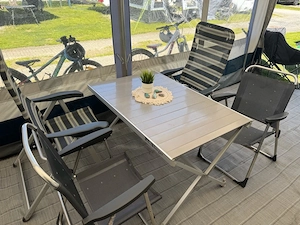 campingtisch u. 4 stühle