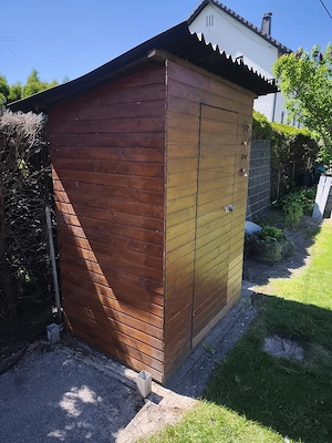 **RESERVIERT**  Gartenhaus Gerätehaus Gartenschuppen Holzhaus 152 x 111 cm Bild 3