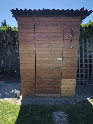 **RESERVIERT**  Gartenhaus Gerätehaus Gartenschuppen Holzhaus 152 x 111 cm Bild 2