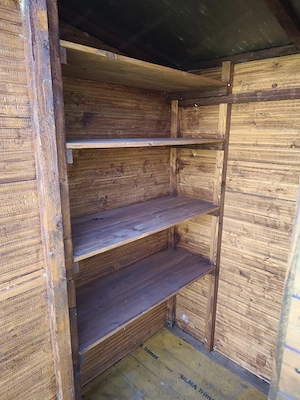 **RESERVIERT**  Gartenhaus Gerätehaus Gartenschuppen Holzhaus 152 x 111 cm Bild 5