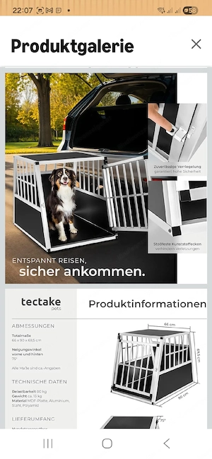Hundebox Aluminium Bild 3