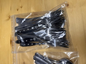 Besteck Set   Messer, Gabeln, Löffel   große Menge Bild 5
