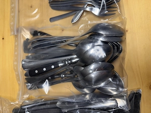 Besteck Set   Messer, Gabeln, Löffel   große Menge Bild 3