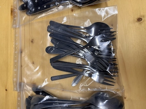 Besteck Set   Messer, Gabeln, Löffel   große Menge Bild 4