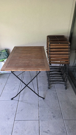Set mit Gartentisch und 6 Stühlen Bild 3
