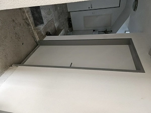 5 Stk. Vollholz Türen, weiß lackiert, Edelstahl Drücker Bild 3