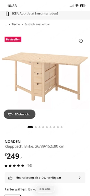 IKEA Norden Klapptisch Bild 4