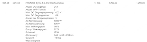 Fronius Symo 5.0-3-M Wechselrichter   Top Zustand (Bj. 2023) Bild 2