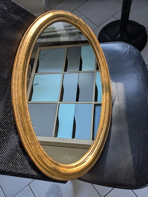 Spiegel antik oval Bild 2
