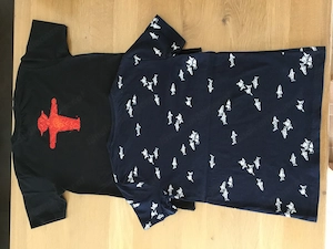 STOPP! 2 coole T-Shirts im Paket Gr. 152, neuwertig, s.B+T. Bild 2