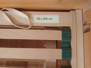 Massivholz Doppelbett 200x200 + 2 Lattenroste + Bio-Matratzen   Neupreis 3100    Top Zustand Bild 7