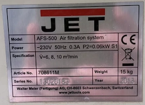 ET AFS-500 Luftfiltersystem   voll funktionsfähig Bild 3
