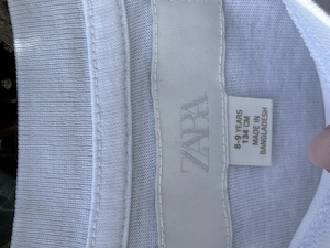 Kinder Shirt von Zara weiß mit Druck Bild 3