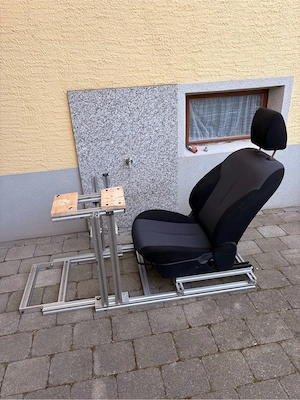 Sim Racing Cockpit Aluprofil + Autositz (verstellbar) - DIY Rig Bild 3