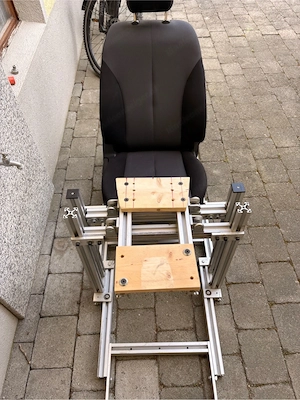 Sim Racing Cockpit Aluprofil + Autositz (verstellbar) - DIY Rig Bild 2