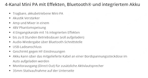 Gitarren-  und Gesangverstärker mit Akku Bild 5