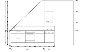 Nobilia Einbauküche Küchenzeile m. Geräten u. Kühlschrank, 2,80 m Bild 4