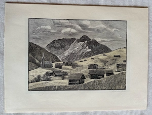 Julius Heilenmann Originale Holzstiche signierte Mappe "6 Landschaften" Bild 2
