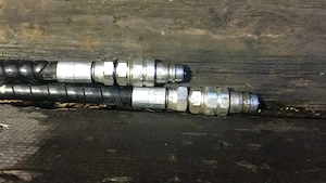 Gebrauchter Hydraulikhammer für Minibagger an Bastler. Bild 2